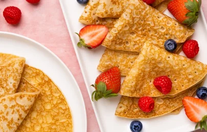 Aprenda a fazer crepes simples com fruta